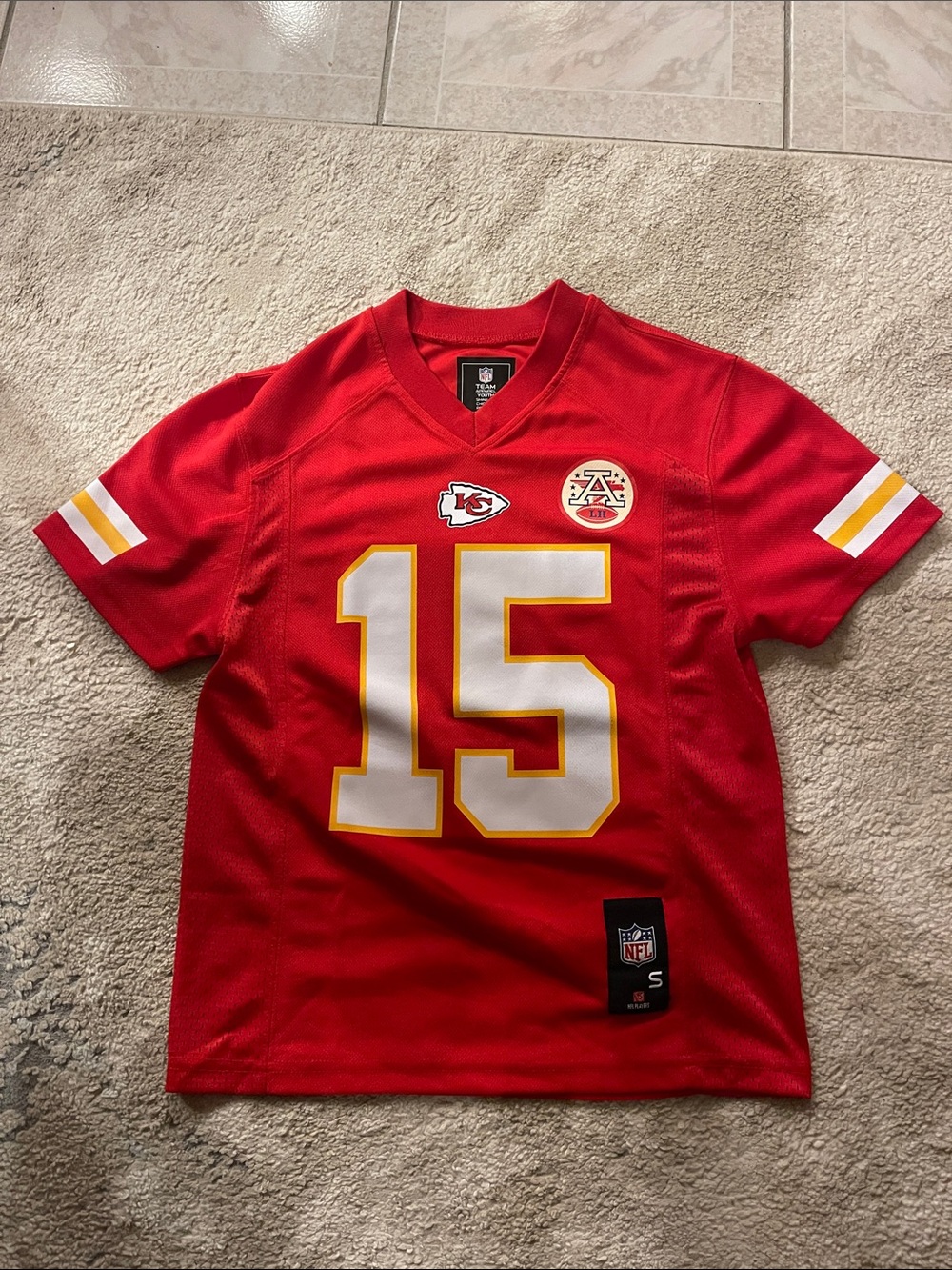 NFL Mahomes #15 Kansas City Chiefs  Football Jersey with Team Logos